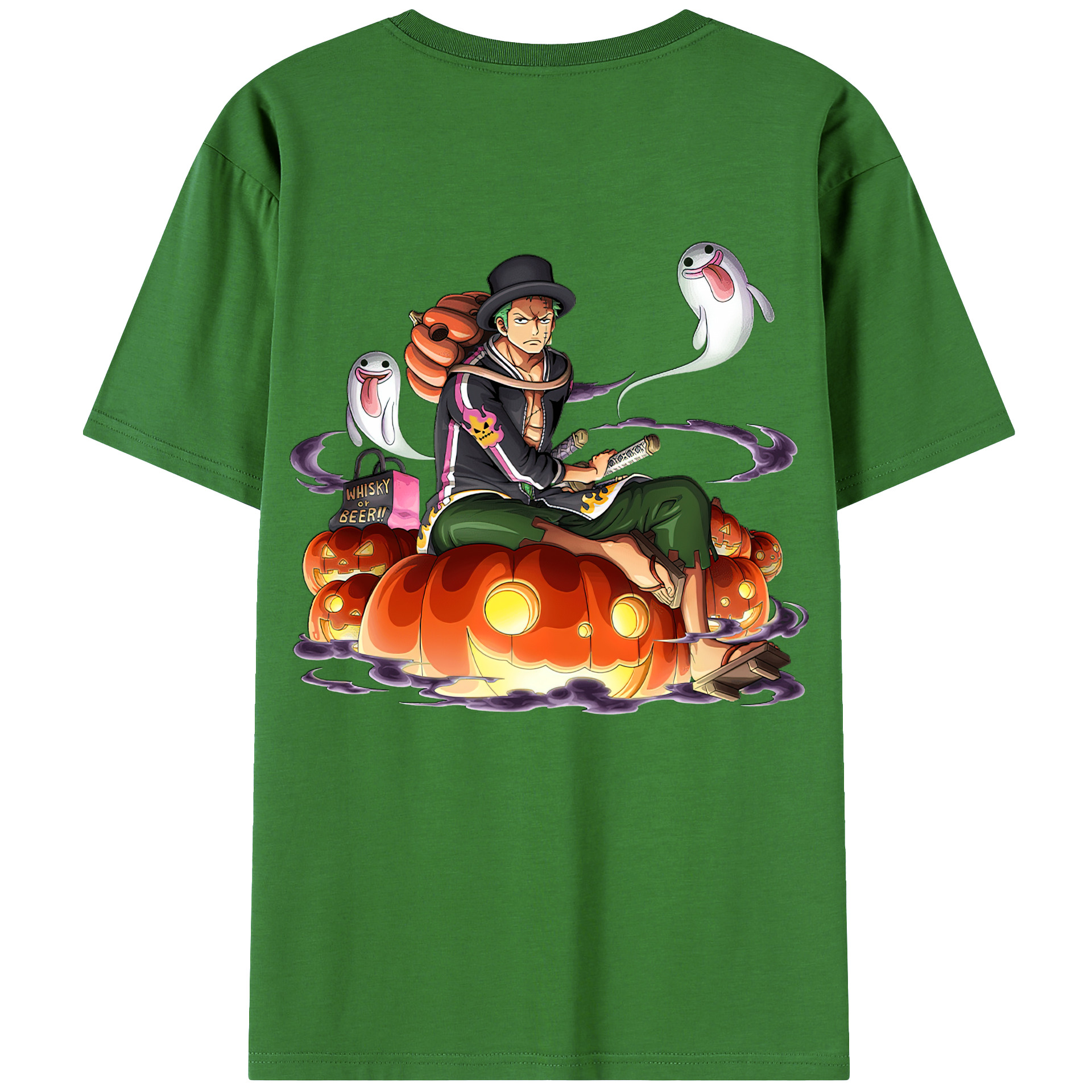 ワンピース ロロノア・ゾロ ONE PIECE Roronoa Zoro レディース半袖Tシャツ(バックプリント)